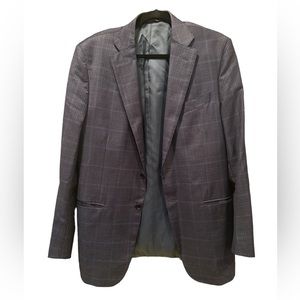 TRUSSINI made In Italy Super 130’s Wool Check Print Jacket Size 42R (52 Italian)